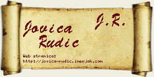 Jovica Rudić vizit kartica